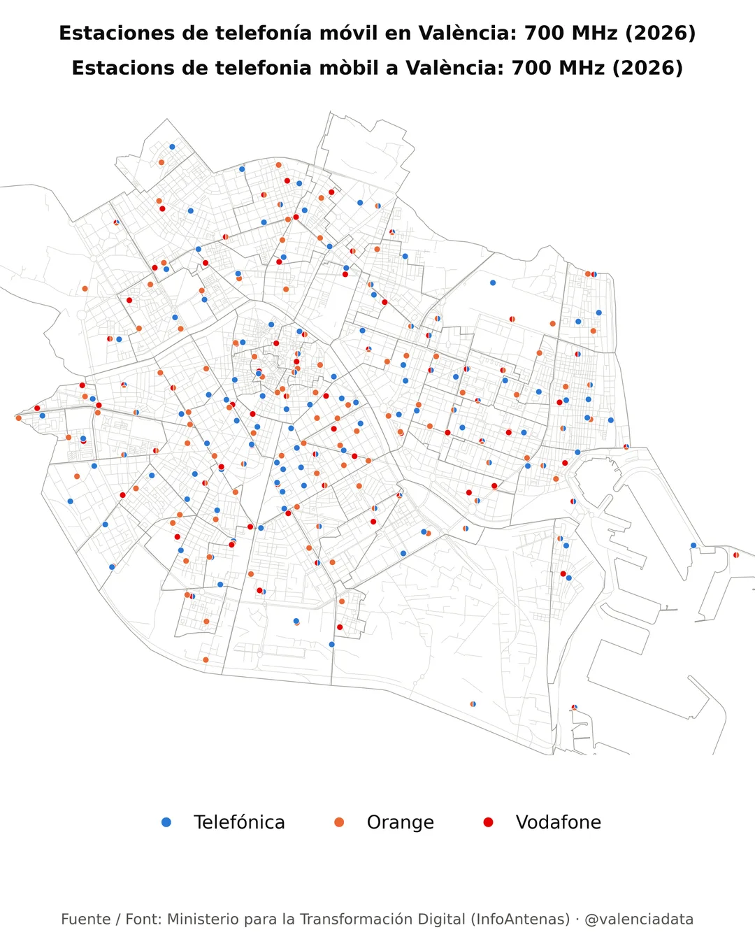 En la ciudad de València hay 789 estaciones base de telefonía móvil con certificación registrada ante el Ministerio, en 531 azoteas. Imagen 7 de 7.