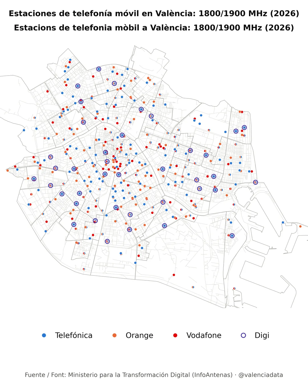 En la ciudad de València hay 789 estaciones base de telefonía móvil con certificación registrada ante el Ministerio, en 531 azoteas. Imagen 4 de 7.